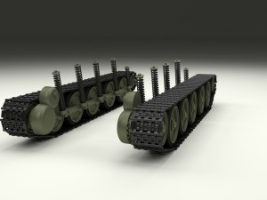 t-34 tank tracks and suspension 3D Model