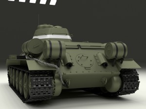 t-34-76 interior-engine bay full camo 3D मॉडल