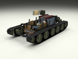 t-34-76 interior-engine bay full camo 3D मॉडल