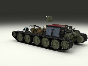 t-34-76 interior-engine bay full camo 3D मॉडल