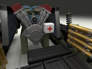t-34-76 interior-engine bay full camo 3D मॉडल
