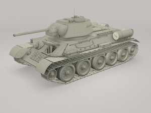 t-34-76 interior-engine bay full camo 3D मॉडल