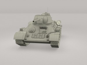 t-34-76 interior-engine bay full camo 3D मॉडल