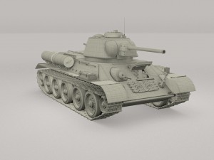 t-34-76 interior-engine bay full camo 3D मॉडल