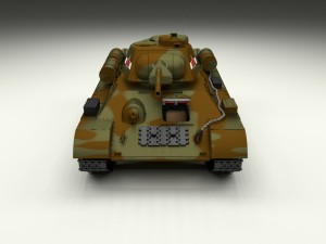 t-34-76 interior-engine bay camo full 3D 모델