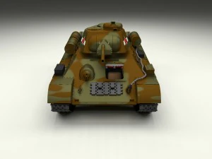 t-34-76 interior-engine bay camo full 3D Model