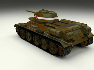 t-34-76 interior-engine bay camo full 3D Model