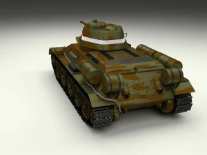 t-34-76 interior-engine bay camo full 3D Model