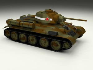 t-34-76 interior-engine bay camo full 3D 모델