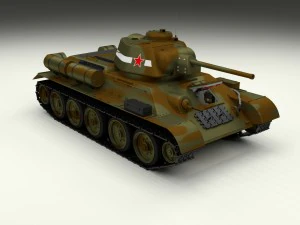 t-34-76 interior-engine bay camo full 3D Model
