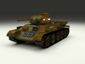 t-34-76 interior-engine bay camo full 3D 모델