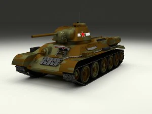 t-34-76 interior-engine bay camo full 3D Model