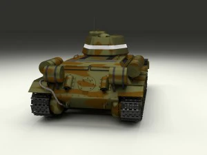 t-34-76 interior-engine bay camo full 3D Model