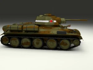 t-34-76 interior-engine bay camo full 3D Model