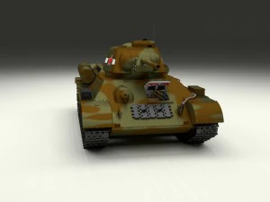 t-34-76 interior-engine bay camo full 3D Model