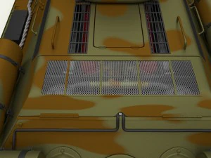 t-34-76 interior-engine bay camo full 3D Model