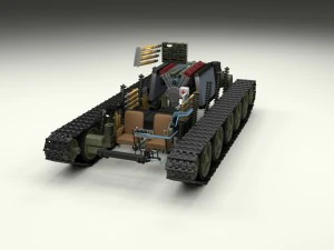 t-34-76 interior-engine bay camo full 3D Model