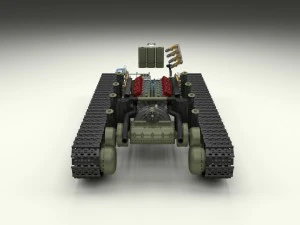 t-34-76 interior-engine bay camo full 3D Model