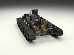 t-34-76 interior-engine bay camo full 3D Model