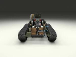 t-34-76 interior-engine bay camo full 3D Model