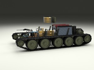 t-34-76 interior-engine bay camo full 3D 모델