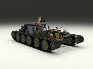 t-34-76 interior-engine bay camo full 3D Model