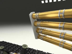 t-34-76 interior-engine bay camo full 3D Model