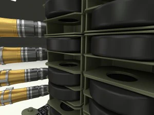 t-34-76 interior-engine bay camo full 3D Model