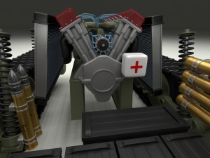 t-34-76 interior-engine bay camo full 3D 모델
