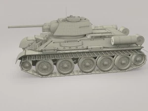 t-34-76 interior-engine bay camo full 3D Model