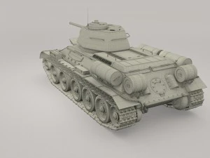 t-34-76 interior-engine bay camo full 3D Model