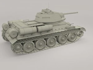t-34-76 interior-engine bay camo full 3D Model