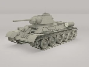 t-34-76 interior-engine bay camo full 3D Model