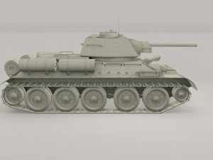 t-34-76 interior-engine bay camo full 3D Model