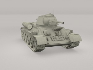 t-34-76 interior-engine bay camo full 3D 모델