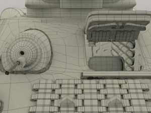 t-34-76 interior-engine bay camo full 3D Model