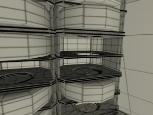 t-34-76 interior-engine bay camo full 3D Model