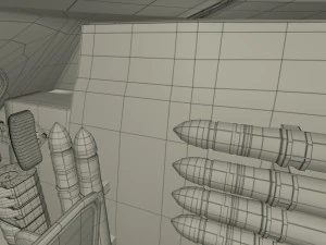 t-34-76 interior-engine bay camo full 3D Model