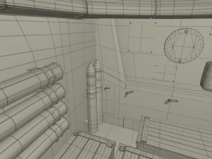 t-34-76 interior-engine bay camo full 3D Model
