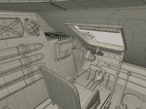 t-34-76 interior-engine bay camo full 3D Model