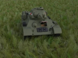 t-34-76 interior-engine bay full hdri 3D Model