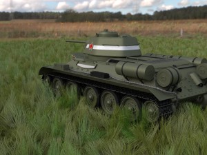 t-34-76 interior-engine bay full hdri Modelo 3D