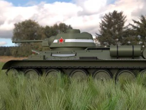 t-34-76 interior-engine bay full hdri 3D Model
