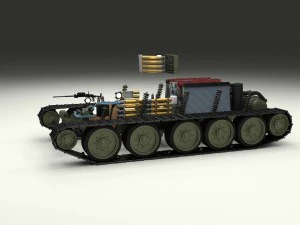 t-34-76 interior-engine bay full hdri 3D Model