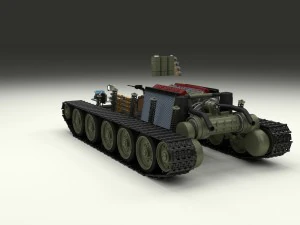 t-34-76 interior-engine bay full hdri 3D Model