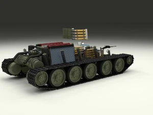 t-34-76 interior-engine bay full hdri 3D Model