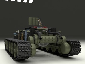 t-34-76 interior-engine bay full hdri Modelo 3D