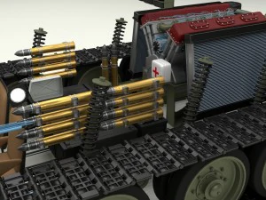 t-34-76 interior-engine bay full hdri 3D Model