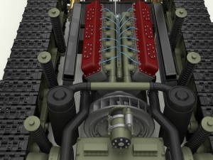 t-34-76 interior-engine bay full hdri Modelo 3D