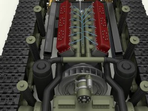 t-34-76 interior-engine bay full hdri 3D Model